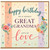 Grandma Birthday Card, Lovely Great Grandma Birthday Card with Floral Hearts