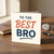 To The Best Bro - Brother Birthday Card, Bold Typography Design in Terracotta and Navy