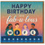 Happy Birthday to a Fab-u-lous Wife Card - Colourful Characters Holding W-I-F-E Letters, Fun Quiz-Show Style Design