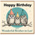 Brother - in - Law Birthday Card, Happy Birthday to a Wonderful Brother - in - Law Owl Design