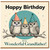 Grandfather Birthday Card, Wonderful Grandfather Birthday Card, Cute Owl Party Card