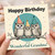 Grandma Birthday Card, Happy Birthday to a Wonderful Grandma Owl Design