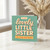 To My Lovely Little Sister Birthday Card - Cute Typographic Teal Design for Sister