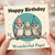 Papa Birthday Card, Happy Birthday to a Wonderful Papa, Owl Party Card