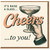 Congratulations Card - Cheers to You - Retro Toast Illustration with Coupe Glass and Bold Typography