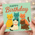 Happy Birthday Cats Card - Five Colourful Cats with Heart Collars - Cute Card for Cat Lovers, Friends, Kids and Adults
