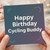 Happy Birthday Cycling Buddy Card - Modern Gradient Design - Birthday Card for Cyclist Friend, Cycling Mate, Bike Riding Pal