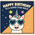 Super Star Niece Birthday Card - Cute Unicorn with Heart Sunglasses, Starry Night Design - Happy Birthday to a Super Star Niece