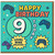 9th Birthday Card - Gaming Theme with Controllers - Happy Birthday 9 Today, Level Nine Unlocked - Fun Gamer Kids Card