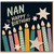 Nan Birthday Card, Colourful Candle and Stars Design