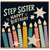 Step Sister Birthday Card, Happy Birthday Candles and Stars Design