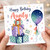 Aunty Birthday Card, Happy Birthday With Love Gift Box and Balloon Design