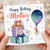 Mother Birthday Card, Happy Birthday with Gifts and Balloon Design
