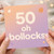 Funny Rude 50th Birthday Card - 50 Oh Bollocks - Bold Cream Text on Peach to Lilac Gradient, Cheeky Milestone Banter