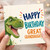 Great Granddaughter Birthday Card, Happy Birthday Dinosaur Card
