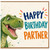 Partner Birthday Card, Funny Dinosaur Happy Birthday Card