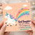 God Daughter Birthday Card, Magical Unicorn Rainbow Birthday Card