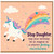 Step Daughter Birthday Card, Magical Unicorn Rainbow Birthday Card
