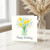 Birthday Card - Watercolour Yellow Tulips in Glass Jug with Blue Flowers - Floral 'Happy Birthday' Greeting - Elegant Botanical Design for Mum, Nan, Friend, Sister or Her
