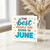 Funny June Birthday Card - The Best People Are Born in June, Colourful Stars Typography Design for Him Her Friend Family