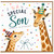 Son Birthday Card, To A Special Son Happy Birthday Card with Giraffes