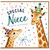 Niece Birthday Card, Special Nice Giraffe Happy Birthday Card