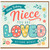 Niece Birthday Card, You Are Loved Beyond Words Floral Greeting Card