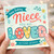 Niece Birthday Card, You Are Loved Beyond Words Floral Greeting Card