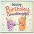Happy Birthday Granddaughter Card, Cute Birthday Card with Candle Characters and Cupcake Design