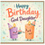 God Daughter Birthday Card, Happy Birthday Cute Cartoon Candles Design
