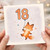 18th Birthday Card - Cute Watercolour Fox Holding 18 Balloon with Confetti - For Him or Her, Teen, Son, Daughter, Friend