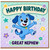 Great Nephew Birthday Card, Cute Blue Great Nephew Happy Birthday Card