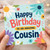 Cousin Birthday Card, Happy Birthday to an Amazing Cousin Floral Greeting Card