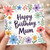 Mum Happy Birthday Card, Floral Birthday Card for Mum