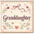 Granddaughter Card, Floral Heart Bow Design