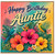 Auntie Birthday Card, Tropical Floral Birds Happy Birthday Card