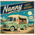 Nanny Birthday Card, Retro Seaside Ice Cream Van and Nanny Illustration