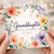Granddaughter Happy Birthday Card, Floral Watercolour Birthday Card for Granddaughter