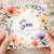 Son Happy Birthday Card, Floral Birthday Card for Son