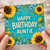 Auntie Birthday Card, Happy Birthday Auntie Sunflower Floral Card