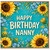 Nanny Birthday Card, Happy Birthday Nanny Card, Floral Sunflower Birthday Card