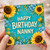 Nanny Birthday Card, Happy Birthday Nanny Card, Floral Sunflower Birthday Card