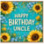 Uncle Birthday Card, Happy Birthday Uncle Card with Sunflowers and Blue Flowers