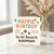 Funny Pet Birthday Card from the Dog or Cat - 'Happie Burtdgy… to mi favorit hooman' with Paw Prints & Balloons - Cute Card for Pet Owner, Dog Mum or Dad