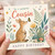 Cousin Happy Birthday Card, Cute Kangaroo Floral Birthday Card