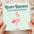 Auntie Birthday Card, Happy Birthday To My Fabulous Auntie Flamingo Card