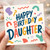 Daughter Birthday Card, Happy Birthday Daughter Card, Colourful Modern Daughter Birthday Card