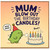 Mum Birthday Card, Funny Dinosaur Birthday Card for Mum, Blow Out the Candles Design