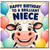 Niece Birthday Card, Happy Birthday to a Brilliant Niece Card