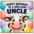 Uncle Birthday Card, Happy Birthday to a Brilliant Uncle, Funny Cow Birthday Card